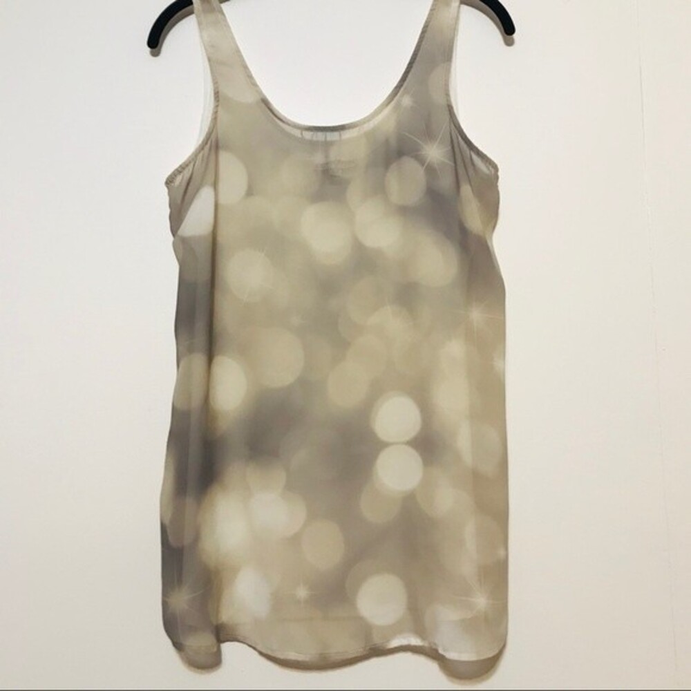 Cotton On Tan top women translucent sleeveless top size S
